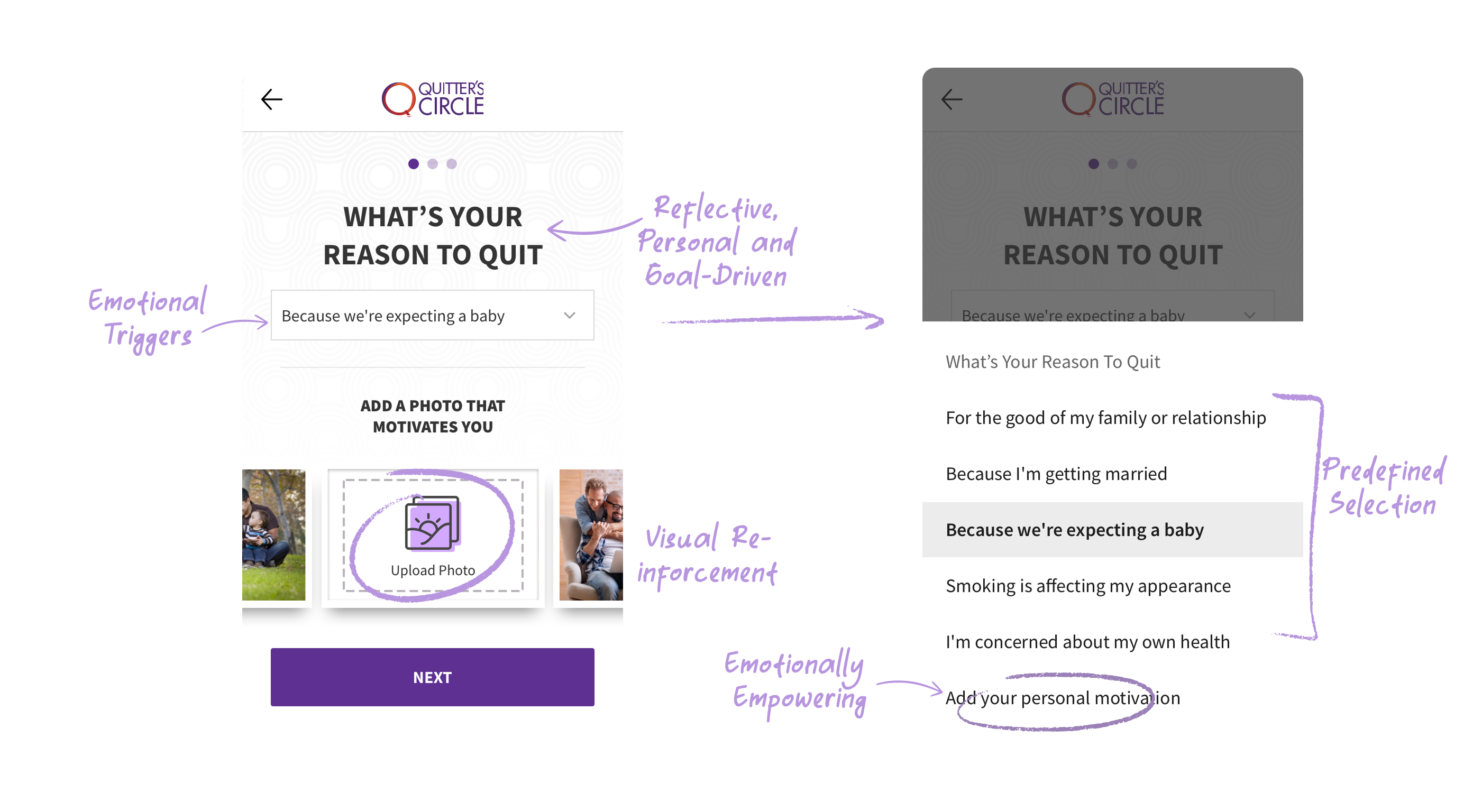 onboarding quitter circle